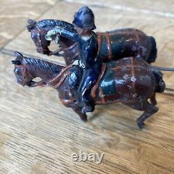 BRITAINS 146 Royal Army Supply Corps 2 Horses Lead Metal Painted