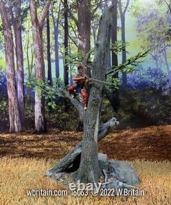 BRITAINS 16063 A Clear Shot Native Warrior Firing From Tree Summer Tree