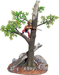 BRITAINS 16063 A Clear Shot Native Warrior Firing From Tree Summer Tree