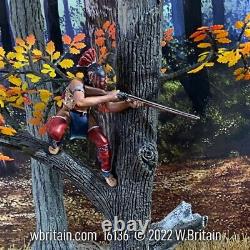 BRITAINS 16136 A Clear Shot Native Warrior Firing from an Autumn Tree