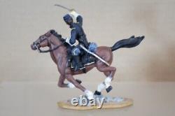 BRITAINS 17371 AMERICAN CIVIL WAR MOUNTED UNION CAPTAIN & GUIDON BEARER SET oi