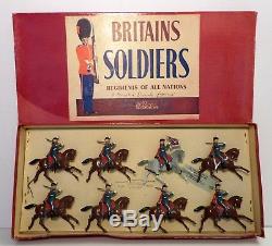 BRITAINS 1950's Danish Guard Hussars Regiment Mounted, 8 Pc. Set #2018 with Box