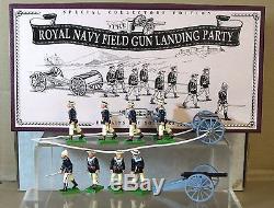 BRITAINS 8898 BOER WAR ROYAL NAVY FIELD GUN LANDING PARTY 1897 SET MINT BOXED nj