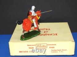 BRITAINS BOXED LEAD KNIGHTS OF AGINCOURT 1960 No. 1661 MOUNTED KNIGHT WITH LANCE