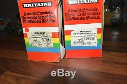 BRITAINS DEETAIL 9788 & 9787 GERMAN VW KUBELWAGEN PAK GUN land rover & gun RARE