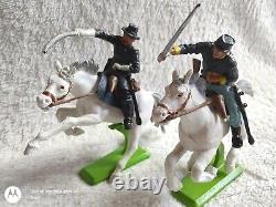 BRITAINS DEETAIL ACW MOUNTED FEDERAL 1st SERIES CURVED BASES FULL SET OF 6