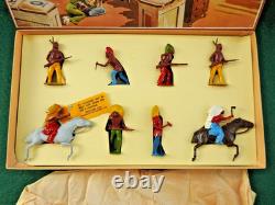 BRITAINS DUOCROWN WILD WEST UNUSED BOXED LEAD 1953 N AMERICAN INDIANS SET No. 23s
