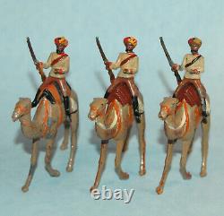 BRITAINS ENGLAND 1922 BIKANIR CAMEL CORPS 3 Riders & Camels Indian Army SET 123