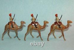 BRITAINS ENGLAND 1922 BIKANIR CAMEL CORPS 3 Riders & Camels Indian Army SET 123