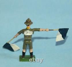 BRITAINS ENGLAND 1954 BOY SCOUT SIGNALLERS 4 of the 5 Figures from SET #163
