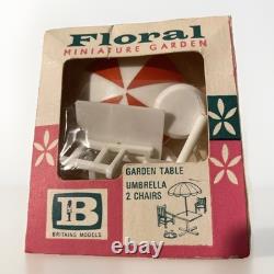BRITAINS FLORAL GARDEN Collection, x7 Boxed -2588 Dove Cote, Bird Bath, Sun Dial