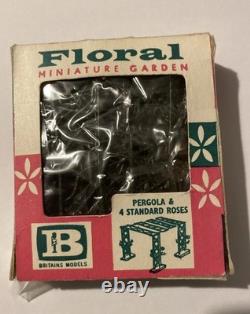 BRITAINS FLORAL GARDEN Collection, x7 Boxed -2588 Dove Cote, Bird Bath, Sun Dial