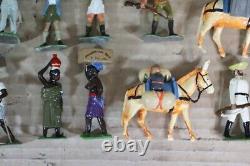 BRITAINS GOOD SOLDIERS AFRICAN HUNTING PARTY SET with NATIVES & TOURISTS oc