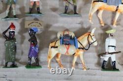 BRITAINS GOOD SOLDIERS AFRICAN HUNTING PARTY SET with NATIVES & TOURISTS oc