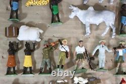 BRITAINS GOOD SOLDIERS AFRICAN HUNTING PARTY SET with NATIVES & TOURISTS oc