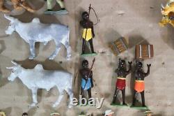 BRITAINS GOOD SOLDIERS AFRICAN HUNTING PARTY SET with NATIVES & TOURISTS oc