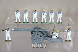 BRITAINS GOOD SOLDIERS BOER WAR ROYAL NAVY RN NAVAL GUN CANNON TEAM oc