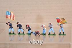 BRITAINS HERALD SWOPPETS 7 x AMERICAN CIVIL WAR UNION & CONFEDERATE SOLDIERS ol