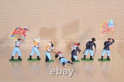 BRITAINS HERALD SWOPPETS 7 x AMERICAN CIVIL WAR UNION & CONFEDERATE SOLDIERS ol