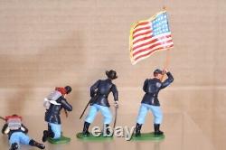 BRITAINS HERALD SWOPPETS 7 x AMERICAN CIVIL WAR UNION & CONFEDERATE SOLDIERS ol