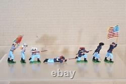 BRITAINS HERALD SWOPPETS 7 x AMERICAN CIVIL WAR UNION & CONFEDERATE SOLDIERS ol