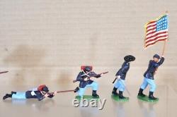 BRITAINS HERALD SWOPPETS 7 x AMERICAN CIVIL WAR UNION & CONFEDERATE SOLDIERS ol