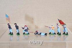 BRITAINS HERALD SWOPPETS 7 x AMERICAN CIVIL WAR UNION & CONFEDERATE SOLDIERS ol