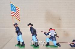 BRITAINS HERALD SWOPPETS 7 x AMERICAN CIVIL WAR UNION & CONFEDERATE SOLDIERS ol