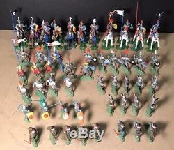 BRITAINS HERALD SWOPPET Medieval Vintage Knights & Soldiers-England-Lot Of 50