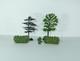 Britains Hollowcast Farm Miniature Garden Vintage Toy Elm Tree & Bush Lot N4
