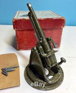 BRITAINS Prewar Set #1522 4 ½ Anti Aircraft Gun, 1937, Made in England