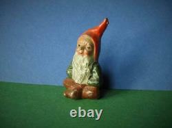 BRITAINS RARE VINTAGE 30s MINIATURE LEAD GARDEN GNOME SITTING CROSS LEGGED #171B