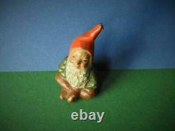 BRITAINS RARE VINTAGE 30s MINIATURE LEAD GARDEN GNOME SITTING CROSS LEGGED #171B