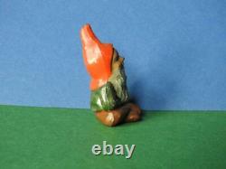 BRITAINS RARE VINTAGE 30s MINIATURE LEAD GARDEN GNOME SITTING CROSS LEGGED #171B