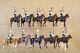Britains Refinished Re Cast Hollow Cast 10 X Mounted 17th Lancers On Parade Nq