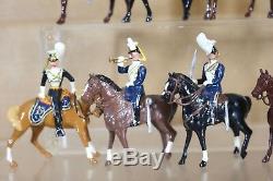 BRITAINS REFINISHED RE CAST HOLLOW CAST 10 x MOUNTED 17th LANCERS on PARADE nq