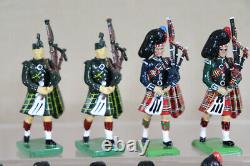 BRITAINS REPAINTED GORDON CAMERON IRISH BLACK WATCH HIGHLAND MARCHING PIPERS oa