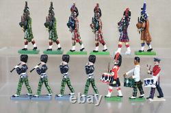 BRITAINS REPAINTED GORDON CAMERON IRISH BLACK WATCH HIGHLAND MARCHING PIPERS oa