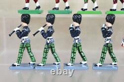 BRITAINS REPAINTED GORDON CAMERON IRISH BLACK WATCH HIGHLAND MARCHING PIPERS oa