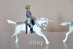 BRITAINS RE PAINTED AMERICAN CIVIL WAR UNION MOUNTED CAVALRY OFFICERS oc