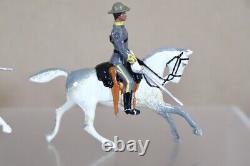 BRITAINS RE PAINTED AMERICAN CIVIL WAR UNION MOUNTED CAVALRY OFFICERS oc