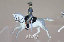 BRITAINS RE PAINTED AMERICAN CIVIL WAR UNION MOUNTED CAVALRY OFFICERS oc