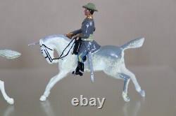 BRITAINS RE PAINTED AMERICAN CIVIL WAR UNION MOUNTED CAVALRY OFFICERS oc