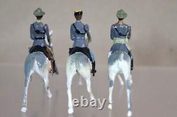 BRITAINS RE PAINTED AMERICAN CIVIL WAR UNION MOUNTED CAVALRY OFFICERS oc