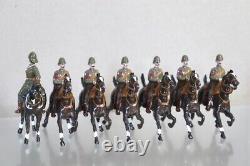 BRITAINS RE PAINTED BOER WAR BRITISH MOUNTED TROOPERS GALLOPING with OFFICER oc