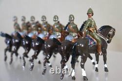 BRITAINS RE PAINTED BOER WAR BRITISH MOUNTED TROOPERS GALLOPING with OFFICER oc