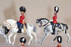 BRITAINS RE PAINTED BRITISH MOUNTED ROYAL SCOTS GREYS OFFICER SOLDIER COLOUR nw