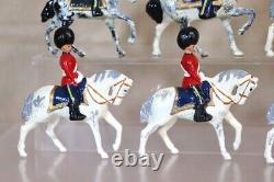 BRITAINS RE PAINTED BRITISH MOUNTED ROYAL SCOTS GREYS OFFICER SOLDIER COLOUR nw