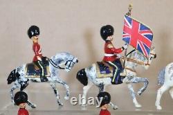 BRITAINS RE PAINTED BRITISH MOUNTED ROYAL SCOTS GREYS OFFICER SOLDIER COLOUR nw