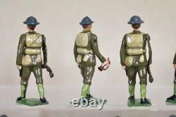 BRITAINS RE PAINTED BRITISH WWI INFANTRY SOLDIERS MARCHING with GENERAL oc